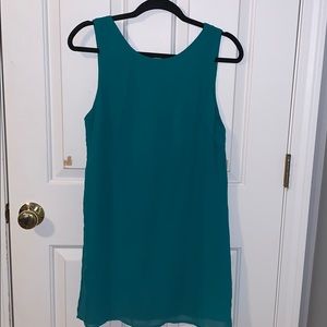 Teal cross back dress